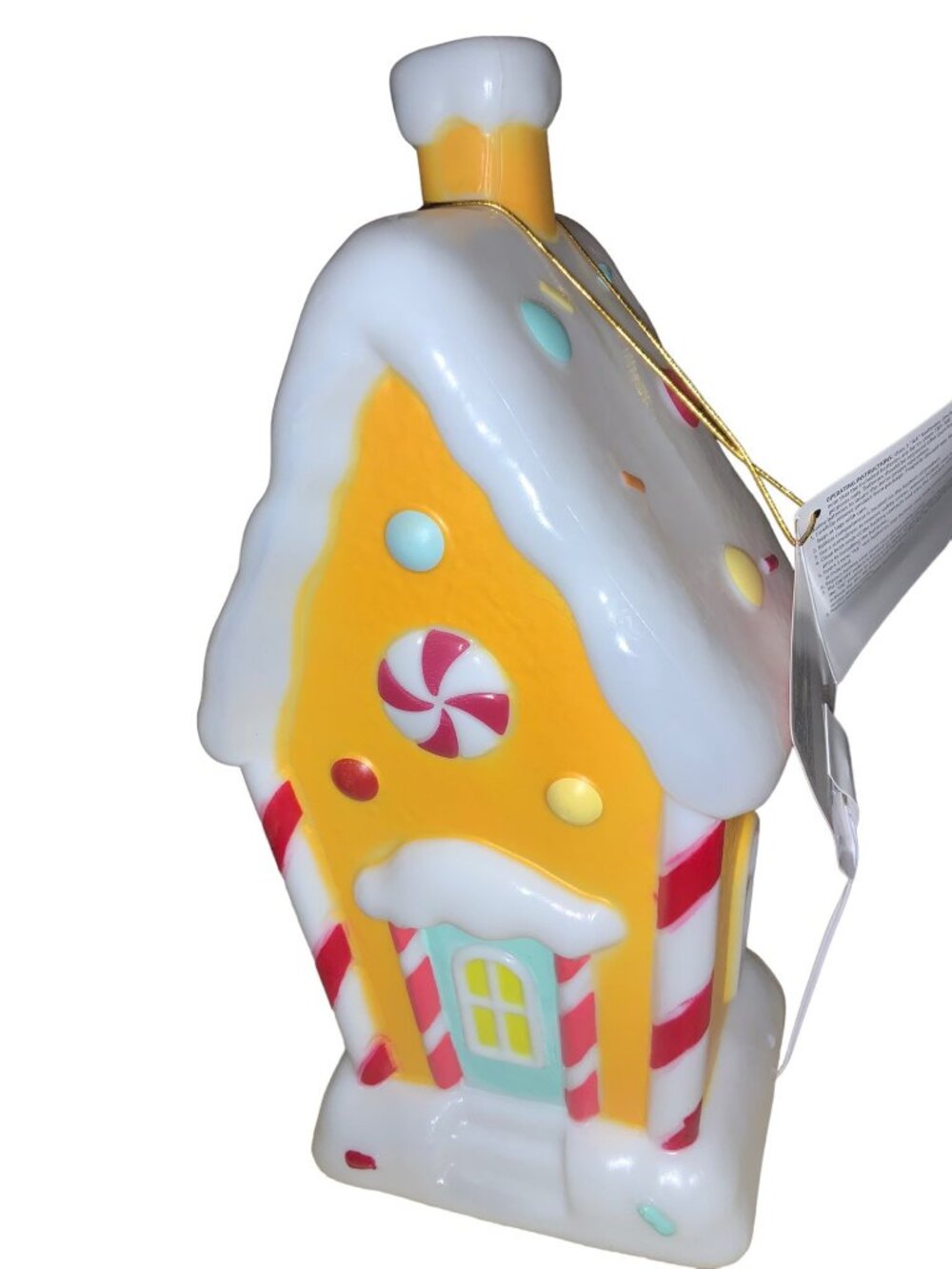 Holiday Time Lighted Gingerbread House Table Top Blow Mold Christmas Decor - Picture 3 of 12